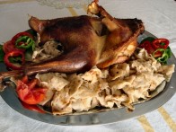 Roast turkey with mlinci